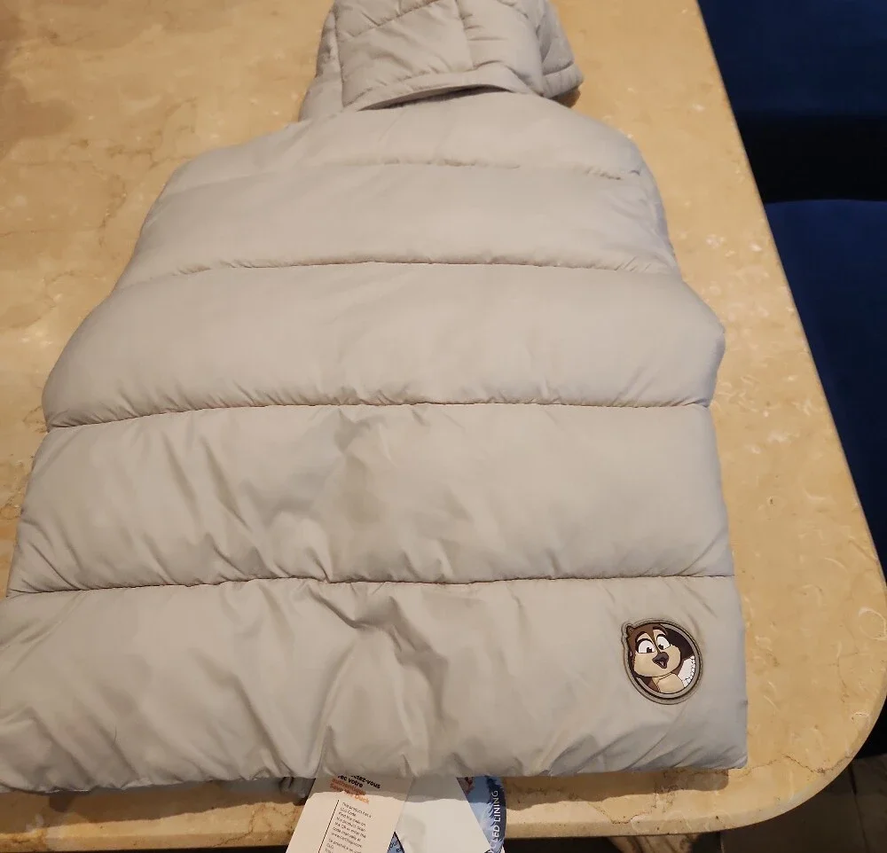 SAVE THE DUCK Kids Light Gray Puffer Jacket with Hood